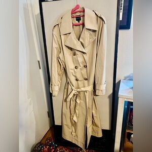 Lane Bryant Tan Double-Breasted Trench Coat